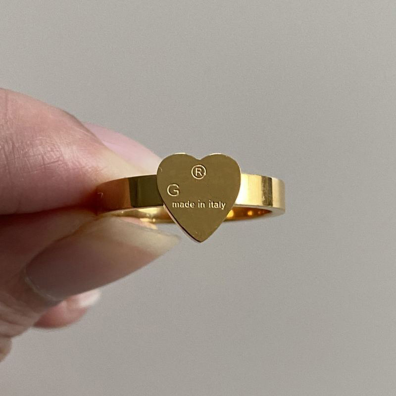 Top Quality Extravagant Simple heart Love Ring 3 Colors Stainless Steel Couple Rings Fashion Women Designer Jewelry Lady Party Gifts