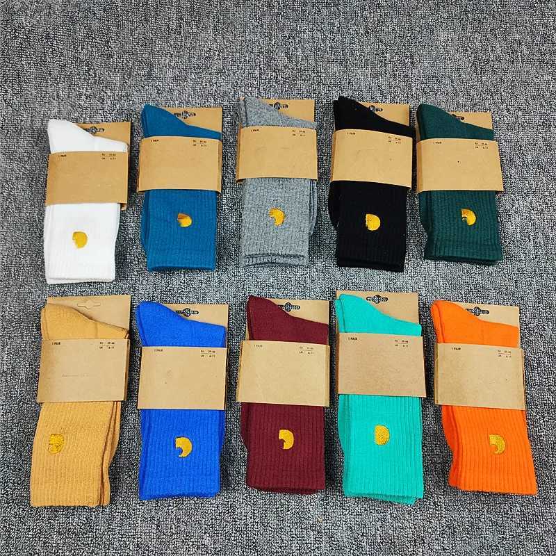 A pair of male macaron embryo sports socks with thick soles for outdoor use; Medium calcium socks W250217