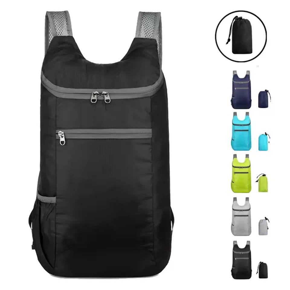 20L Outdoor Sports Backpack Waterproof Portable Folding Bag Comfortable Rucksack Camping Hiking Travel Daypack Leisure Sport 250118