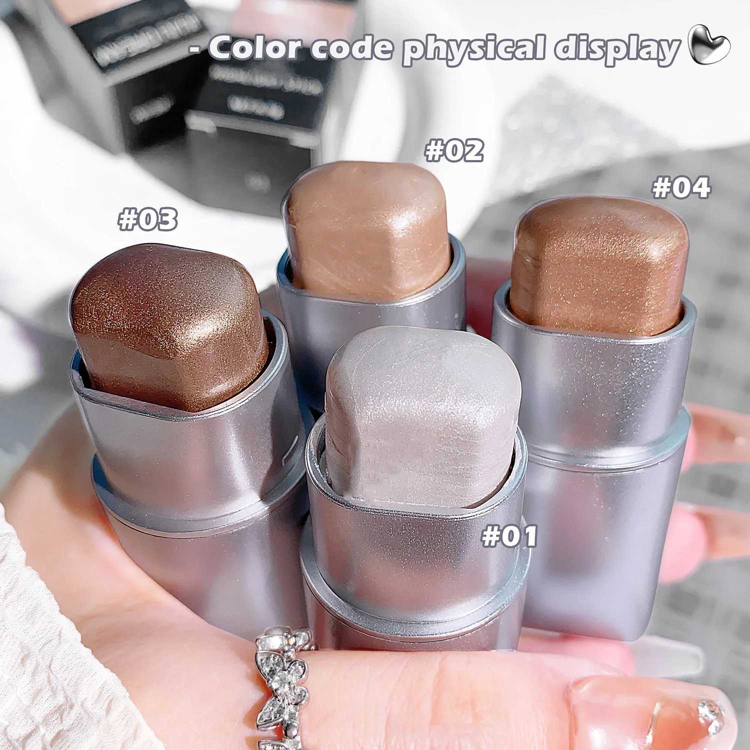 Clear highlighter stick lescent fine shimmer facial watery skin natural contouring brightening light and shadow highlighW250217