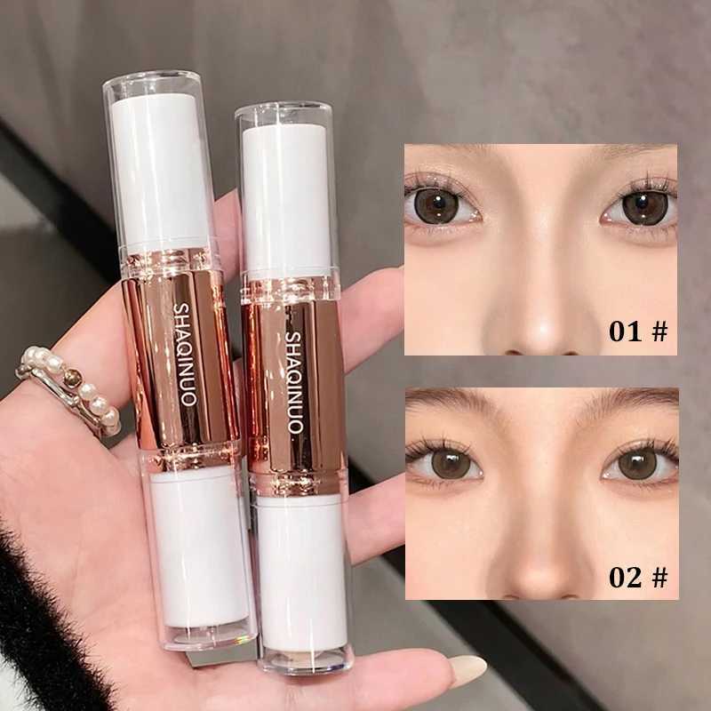 Double head fluorescent stick 3D touch nose shadow contour facial radiance keep makeup on lying down with a silk penW250217