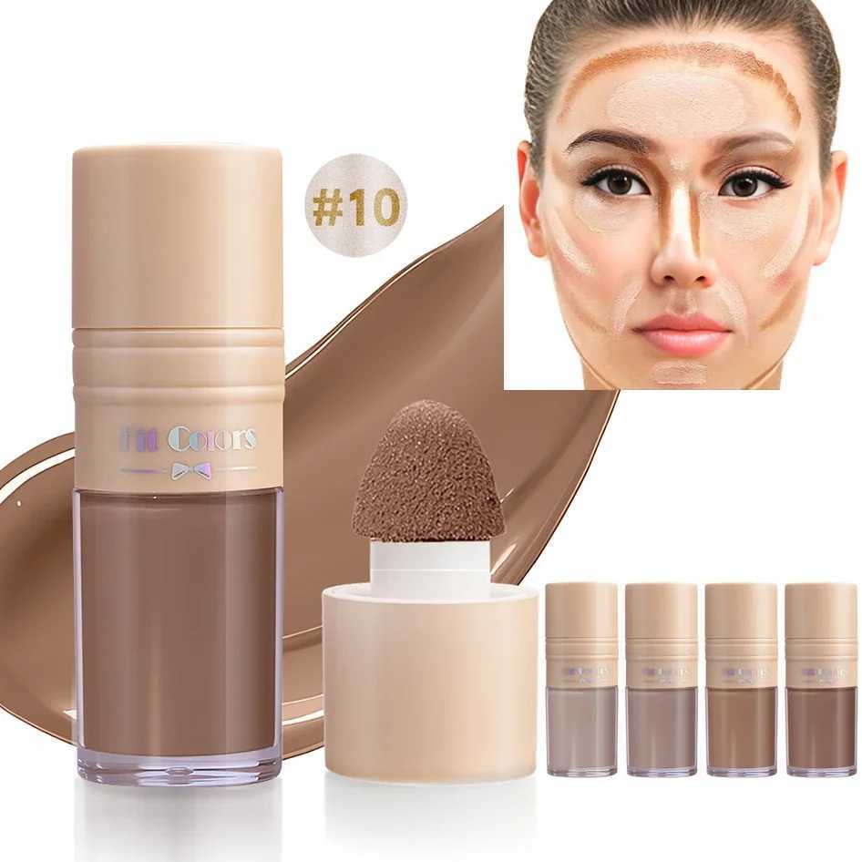 Soft Sponge Peach Glitter Liquid Highlighter Stick Lescent Shiny White Brighten Face Body High Gloss Bronzer Contour MakeupW250217