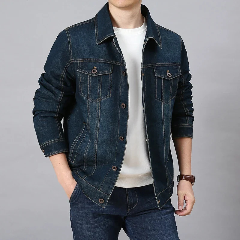 Oversize HipPop Streetwear Single Breasted Male Outwear Jeans Vintage Demin jackets Autumn Men Denim Jackets Classic Turn Coats 250212