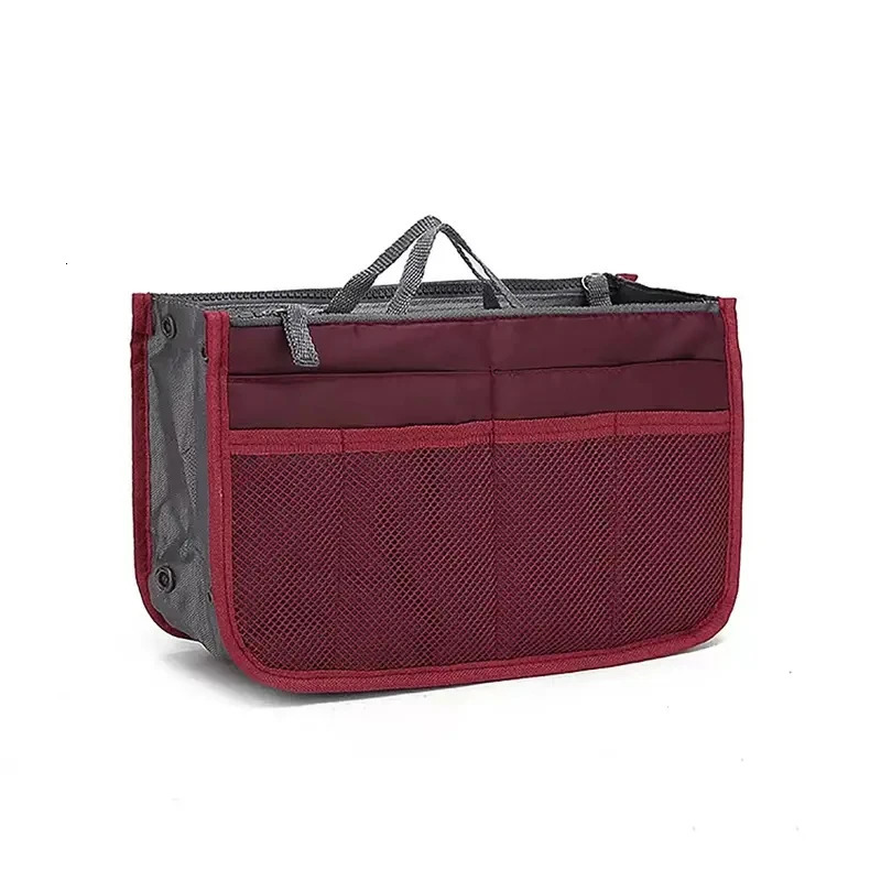 Organizer Insert Bag Women Nylon Travel Insert Organizer Handbag Purse Large liner Lady Makeup Cosmetic Bag Female Tote 250217
