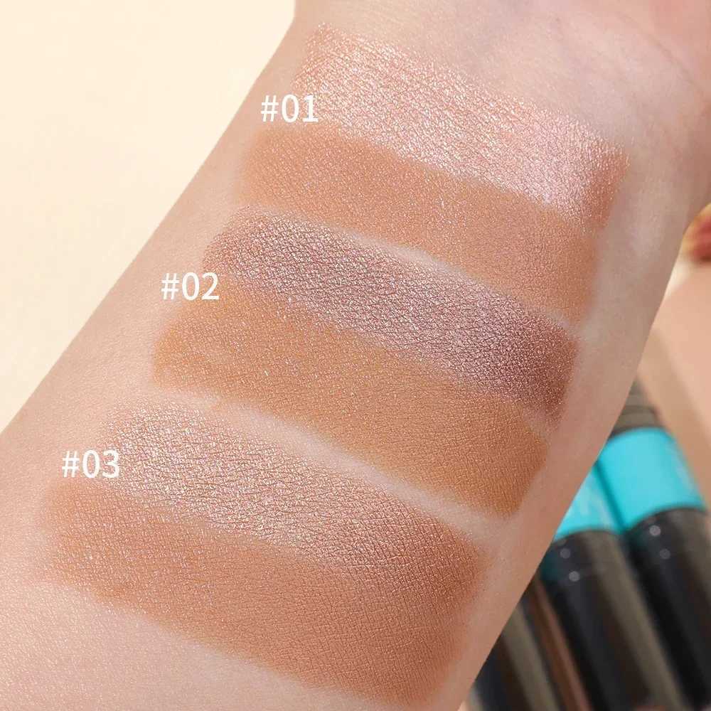 3D Highlighting Bronzer Stick Waterproof Matte Natural Double-ended V-face Shaping Contouring Highlighter Pen Korean CosmeticsW250217