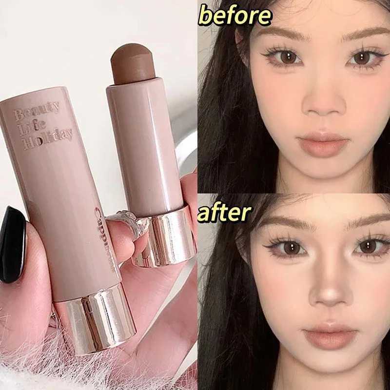 Grey Brown Bronzer Contouring Stick Waterproof Cream Texture Highlighters Shadow Contour Pencil 3D Face Brightening CosmeticsW250217