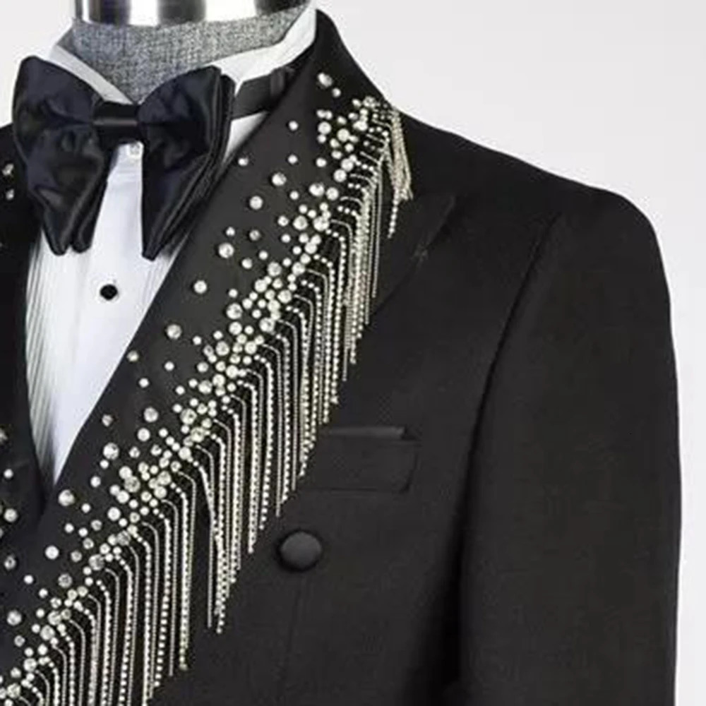 Blazer Suit For Men 2 Piece Outfit Set Suits High Quality Pants Mens Clothing Wedding Tuxedo Jackets er Clothes Black 250214