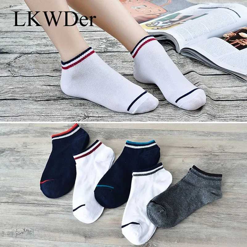 LKWDer mens long socks cotton casual breathable boat socks short mens ankle socks summer mens classic retro striped Mayas W250217