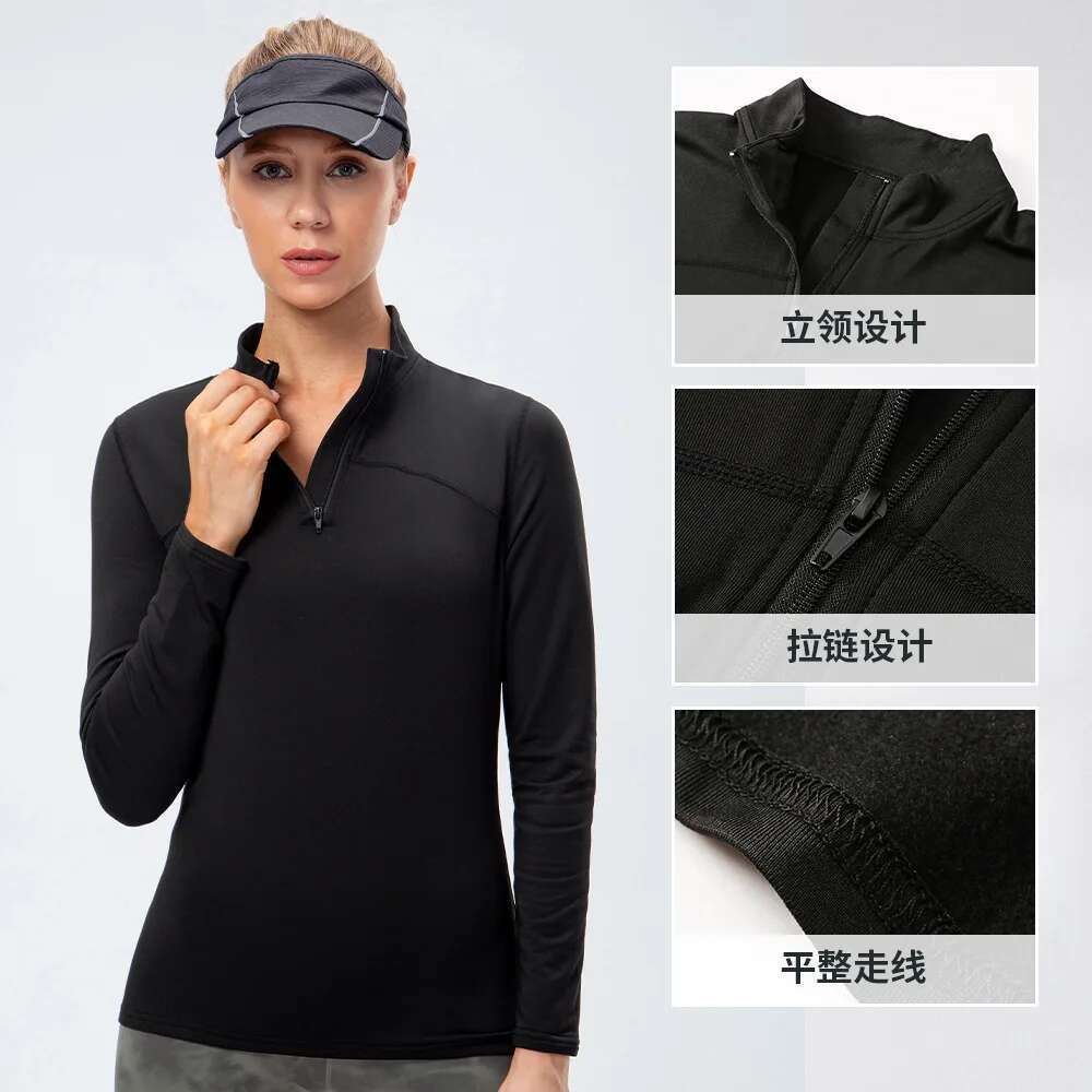 Autumn And Winter Women's Warm Clothing Yoga Self-Cultivation Two-Piece Suit Plus Veet Sports Fiess Sportswear