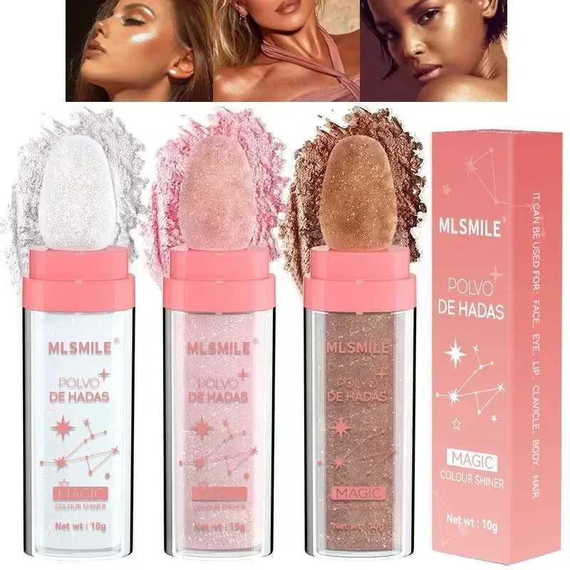 Shimmer Fairy Powder Highlighter Powder White Loose Highlighter Face Body Glitter Wand Makeup Bronzer Illuminator polvo de hadaXJ250217