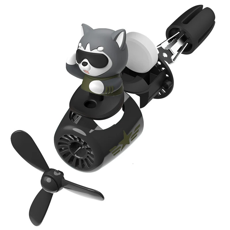 Rotating propeller pilot husky dog car air fresheners accessories decorations perfume diffuser vent clip fragrance aroma fun fan 250214