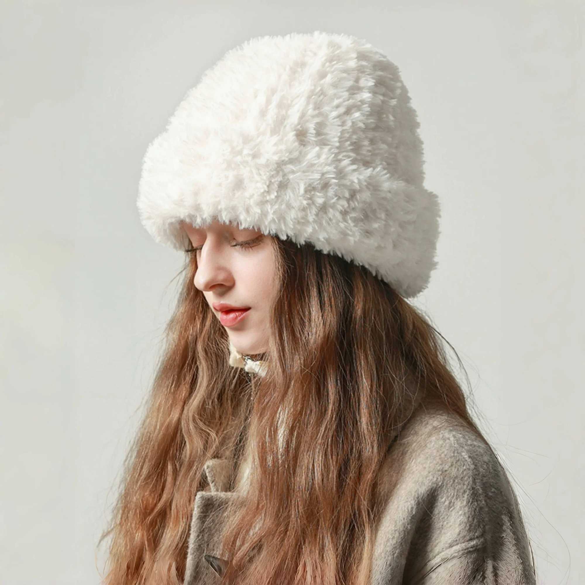 Perfect Thicken Turban Cap Bucket Hat Keep Warm Winter Hat Panama Cap Fancy Top hat Photography Formal Hat for Ladies Women W250217