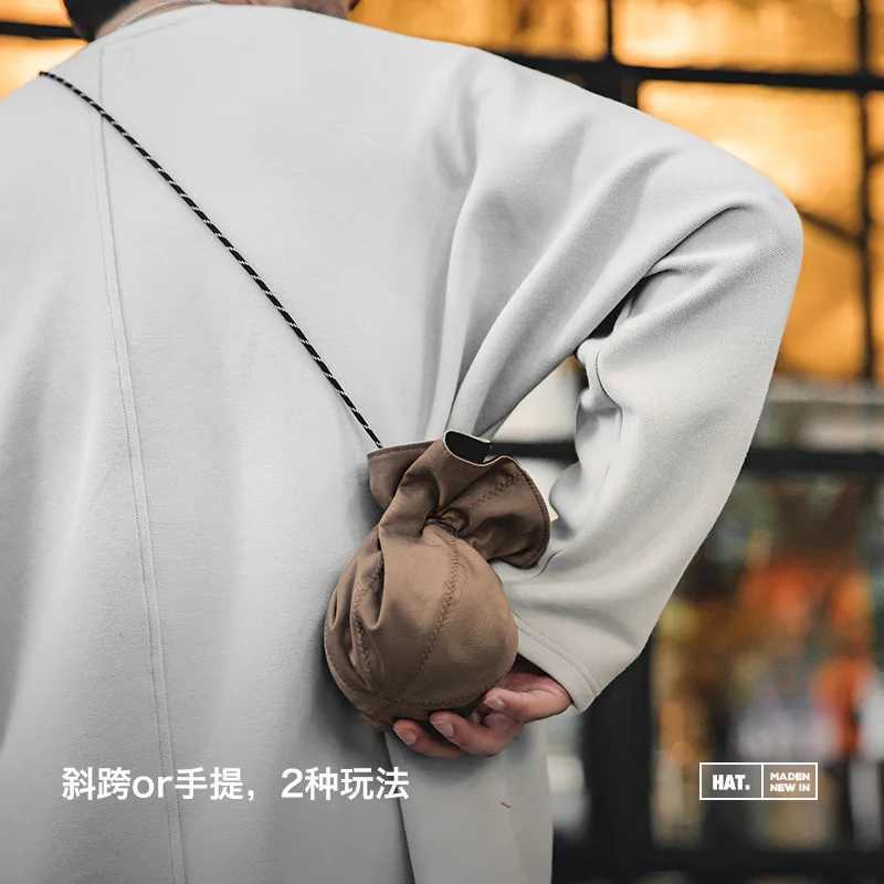 Maden Unisex Adjustable Fishing Hat Solid Two-sided Hat Portable Bag Dual-use Sunscreen Cap Custom Print Bucket Retro Hat W250217