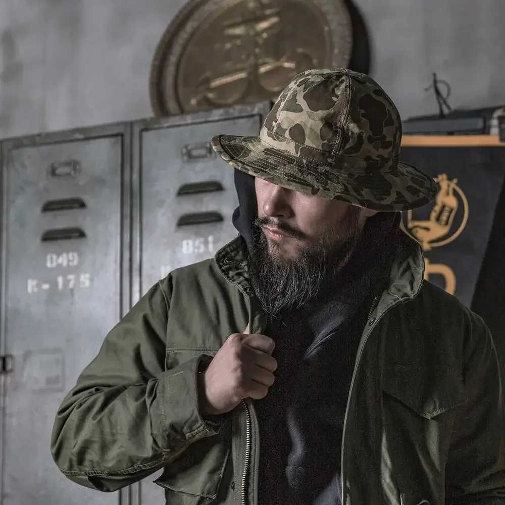 Bronson 1930s CCC Daisy Mae Denim Hat Vintage Style Workwear Dome Bucket Cap W250217