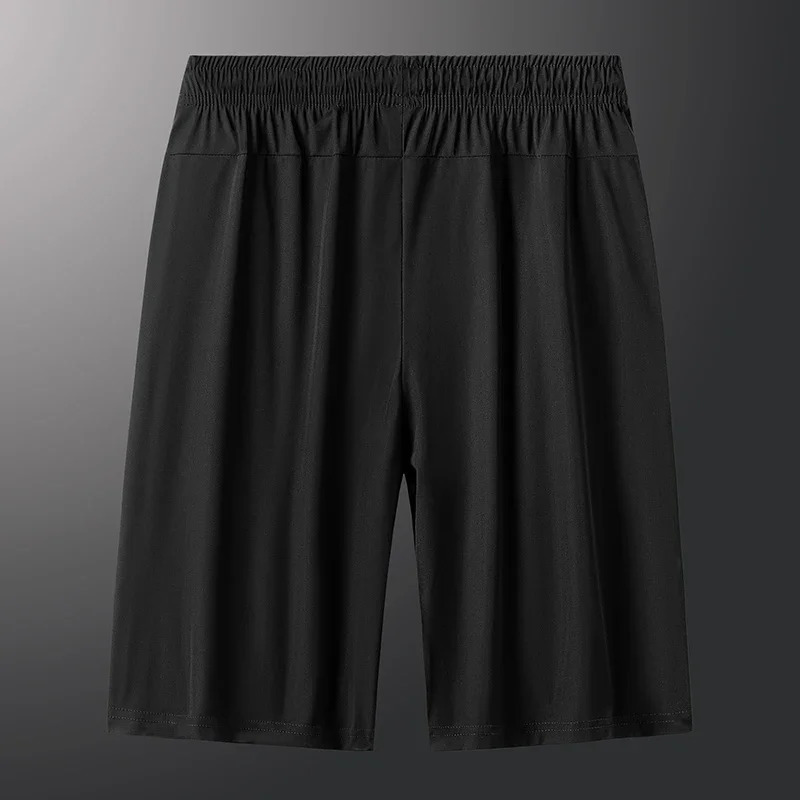Men Plus Size Casual Shorts 6XL 7XL Big Gym Ice Silk Stretchy Summer Beach Short Pants Quick Dry Breathable 250214