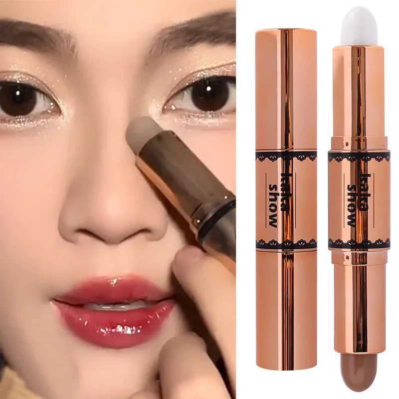 1PC Double-end Waterproof Shimmer Face Bronzer Highlighters Glitter Corrector Contour Illuminator Pencil Stick Makeup CosmeticsW250217