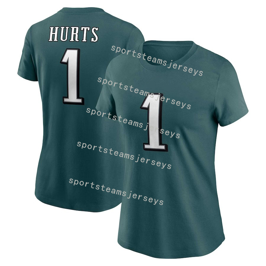 Hurts No 1 Football T-Shirt Cotton Jersey polyester Cotton