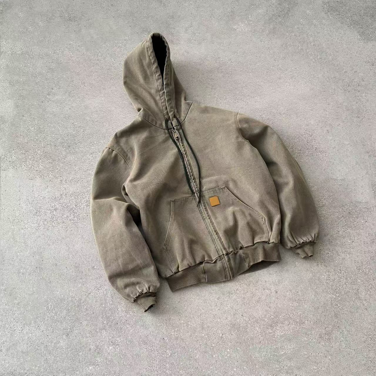 Hip Hop Gothic Layered Zipper Hoodie Y2k Clothes Harajuku Punk Loose Sweatshirt Hoodie Retro Pullover Tops Streetwear 241121