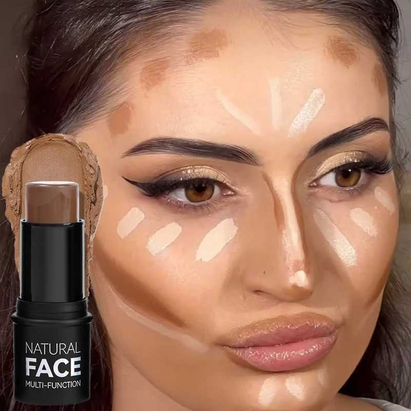 Face Brown Bronzer Contour Stick Face Foundation Makeup Pen Lasting Smooth Contour Shadow Ber Highlight Concealer CosmeticsW250217