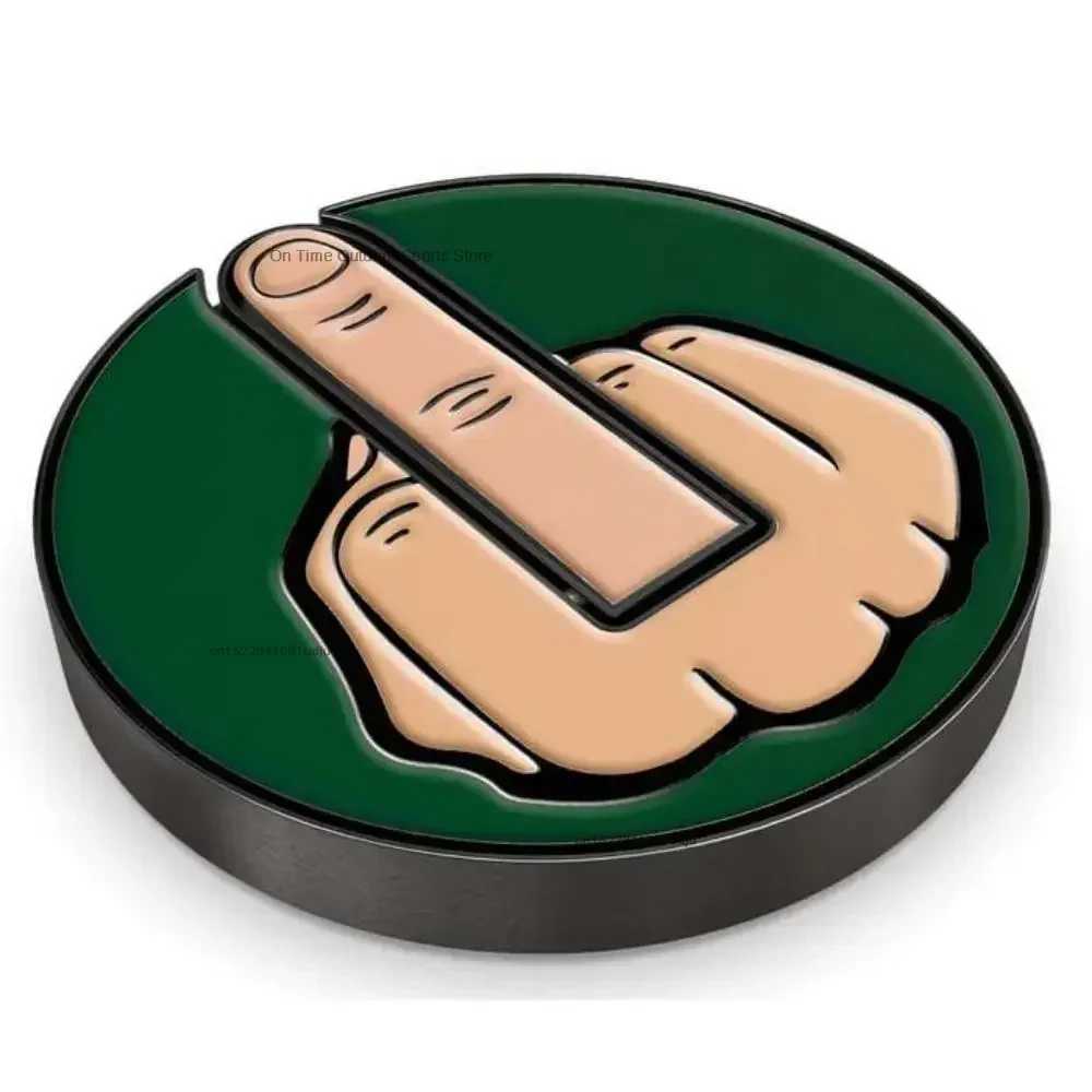 Funny Middle Finger Golf Ball Marker Golf Hat Clip Marker Magnetic Removable Golf Ball Position Mark Training AccessoriesW250215