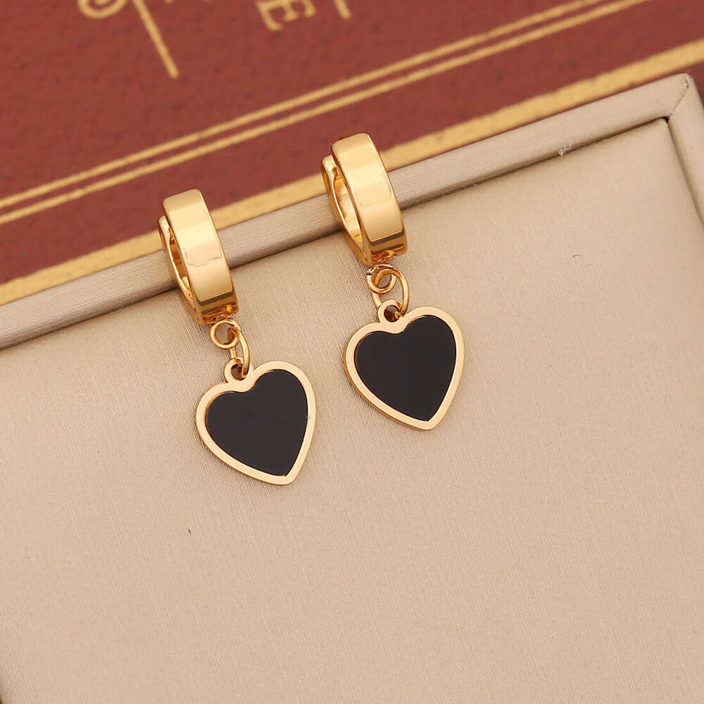 New Black Love Jewelry Set Stainless Steel Collar Temperament Double Layer Chain N1179