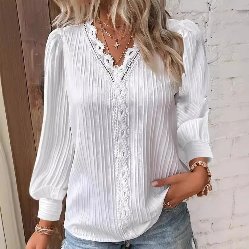Fashion Vneck Patchwork Tops Women Clothing Harajuku TShirts Blusas Elegant Tshirt Ropa Mujer Casual Y2k Top Tee Streetwear 250214