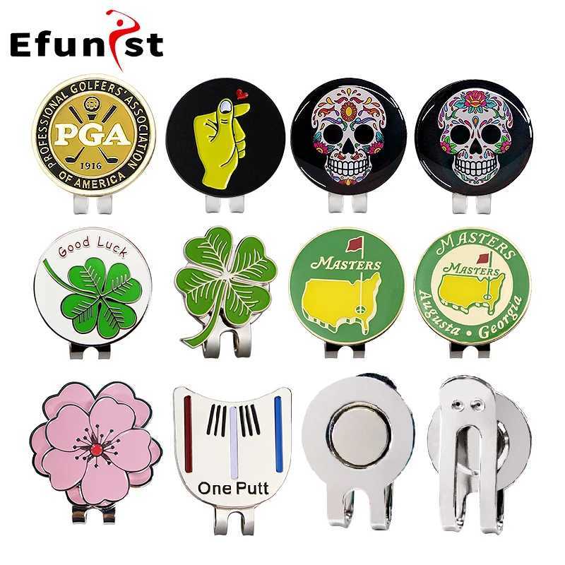 Pcs Golf Ball Marker Golf Cap Clips With Magnet Mark Golf Ball Position Removable Metal Various Styles Men Women Drop ShipW250215