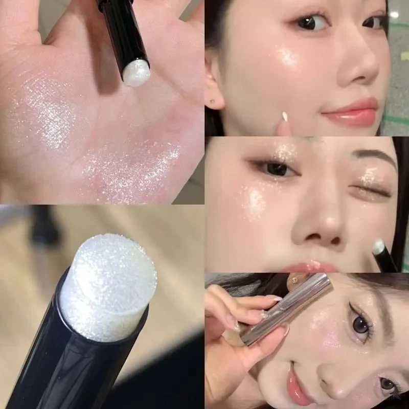 Glitter Highlighter Stick Natural Diamond Glitter White Highlight eye shadow Pencil Outline Shadow Bright Face Body MakeupW250217