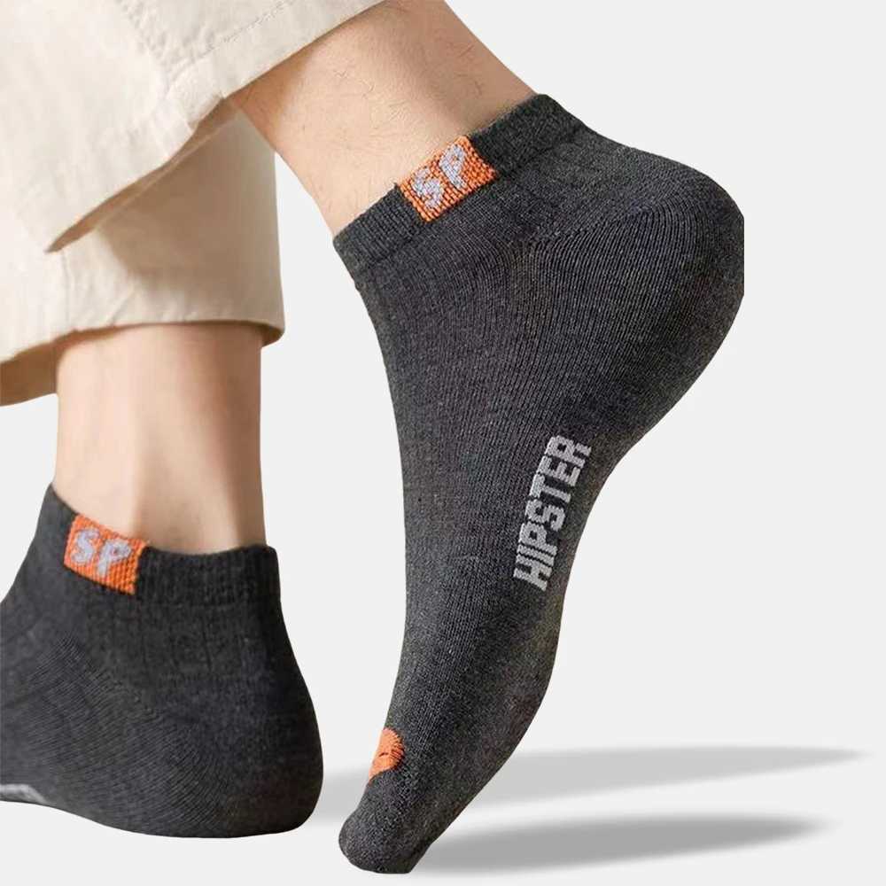 5 Pairs Men Solid Color Ankle Socks Creative Versatile Trendy Super Comfortable Socks Moisture Absorbing Breathable Short Socks W250217