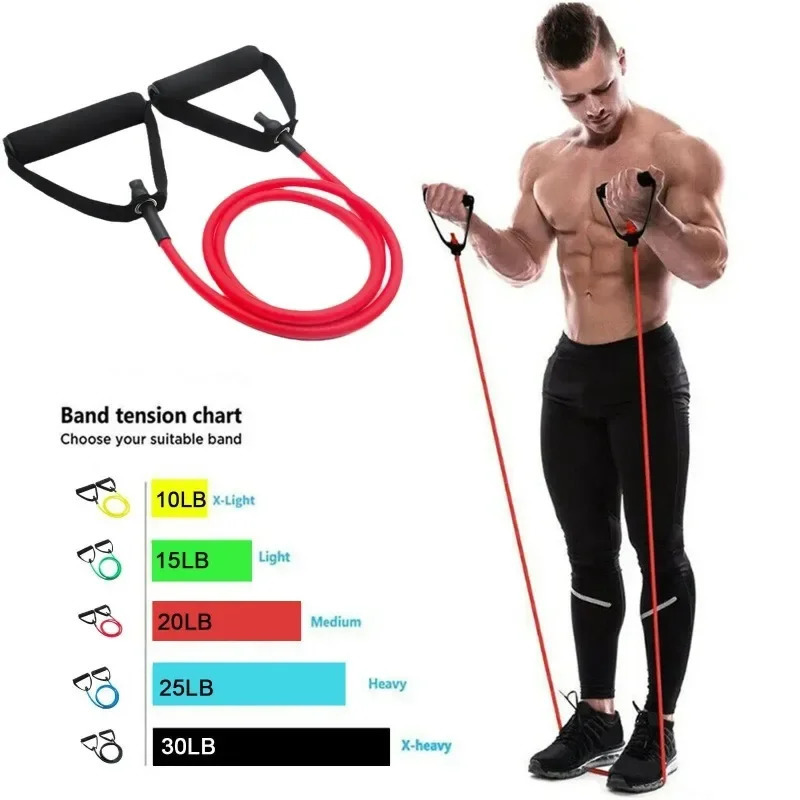 Resistance Bands with Handles Gym Weights Yoga Pull Rope Elastic Fitness Exercise Straps Band for Home Workout Strength Training 250213