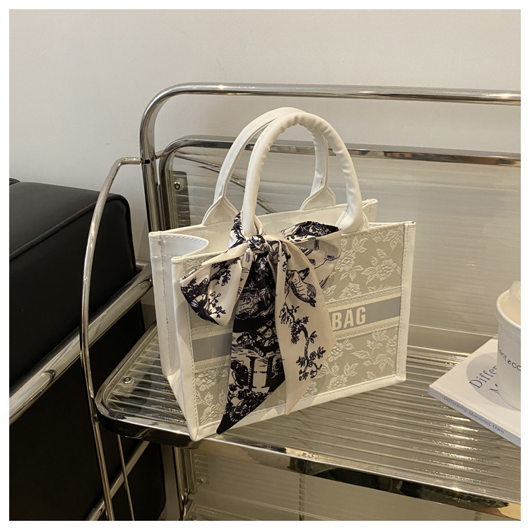 classic women bags for womens Polyester Letter black white sliver bag Totes casual bags