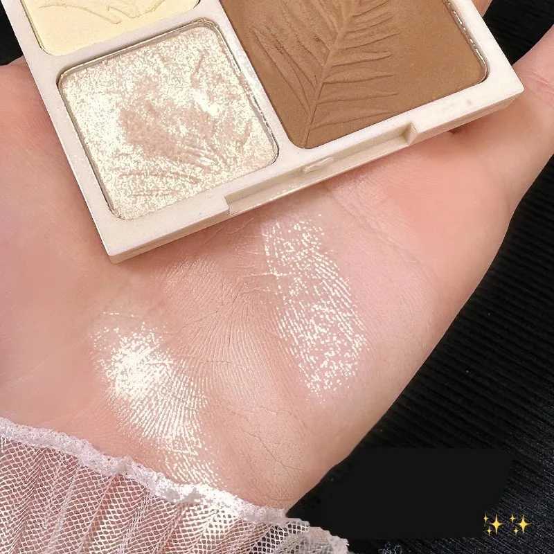 Matte Highlighter Palette Face Shading Grooming Powder Makeup 3D Nose Contouring Glow Brighten Contour Shimmer Powder CosmeticXJ250217