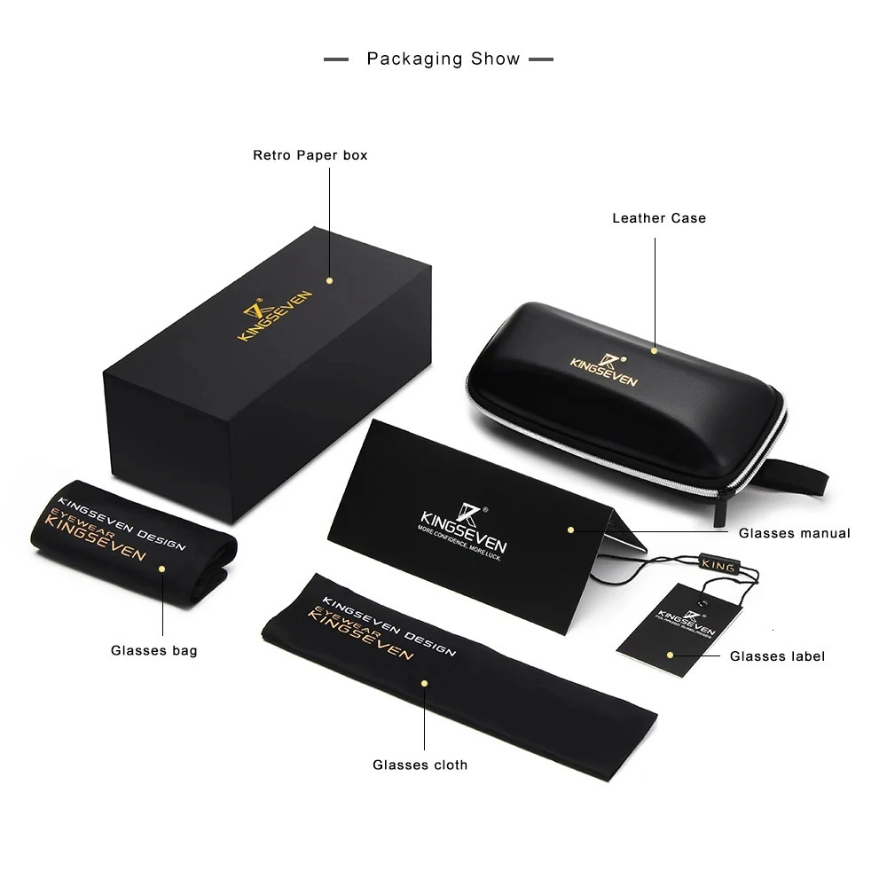 KINGSEVEN Pilot Alloy Sunglasses Polarization UV400 Anti-reflection Full Frame Parsnip Glasses Women Retro Eyewear 250214