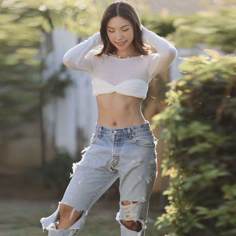 Spring/Summer Hot Women's One Piece Neck Perspective Chest Wrapping Short Top 2025 New Casual Fashion Trendy Clothing