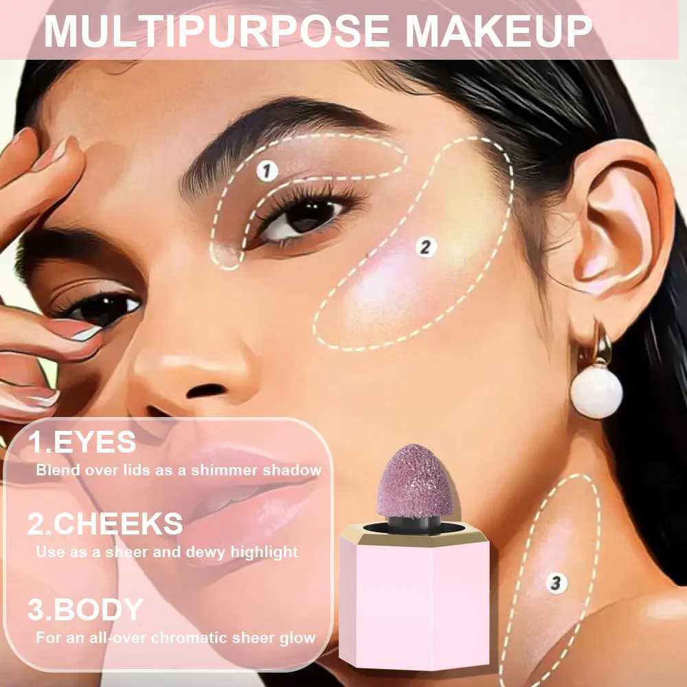 DUNUF Waterproof Glitter Liquid Highlighter Illuminator Makeup Highlighter Sponge Stick For Face Body Makeup For Women CosmeticsXJ250217