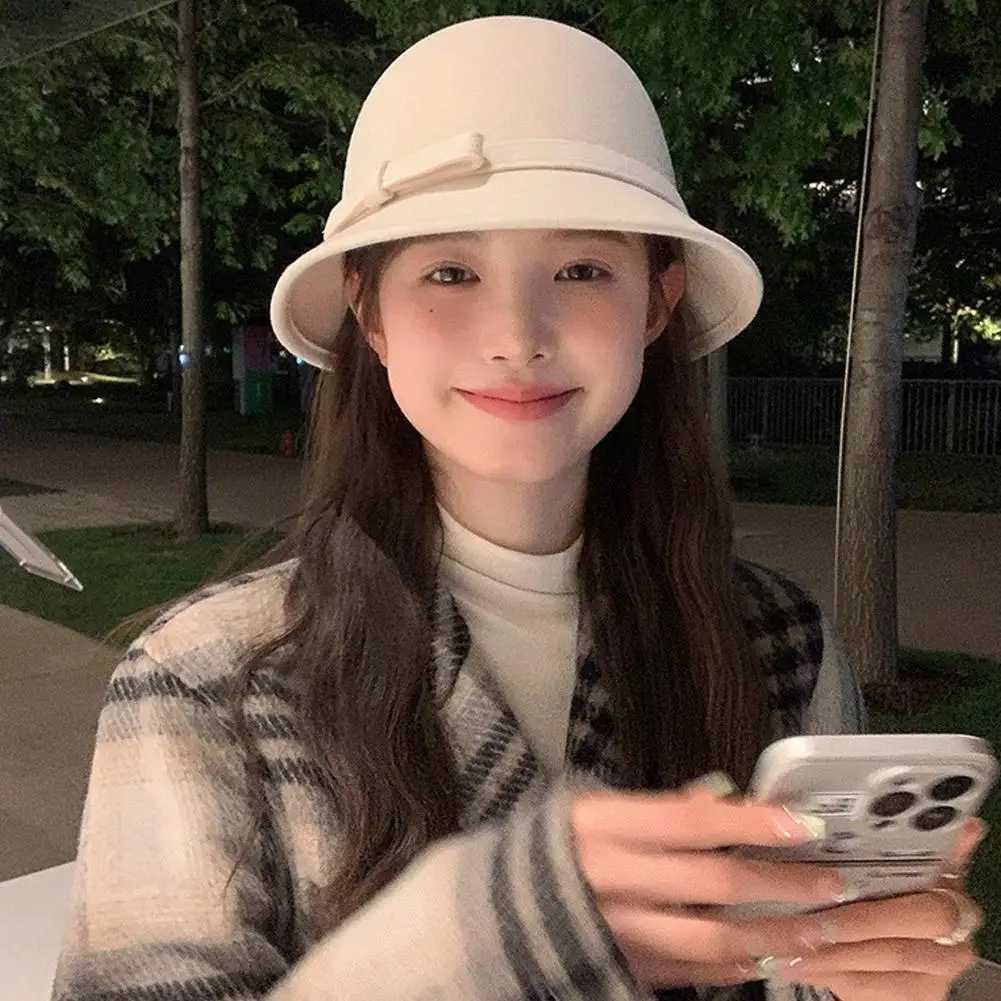 New Winter Autumn Womens Bucket French Retro Top Hat British Style Protective Artificial Fur Elegant Hot Fishermans Hat W250217