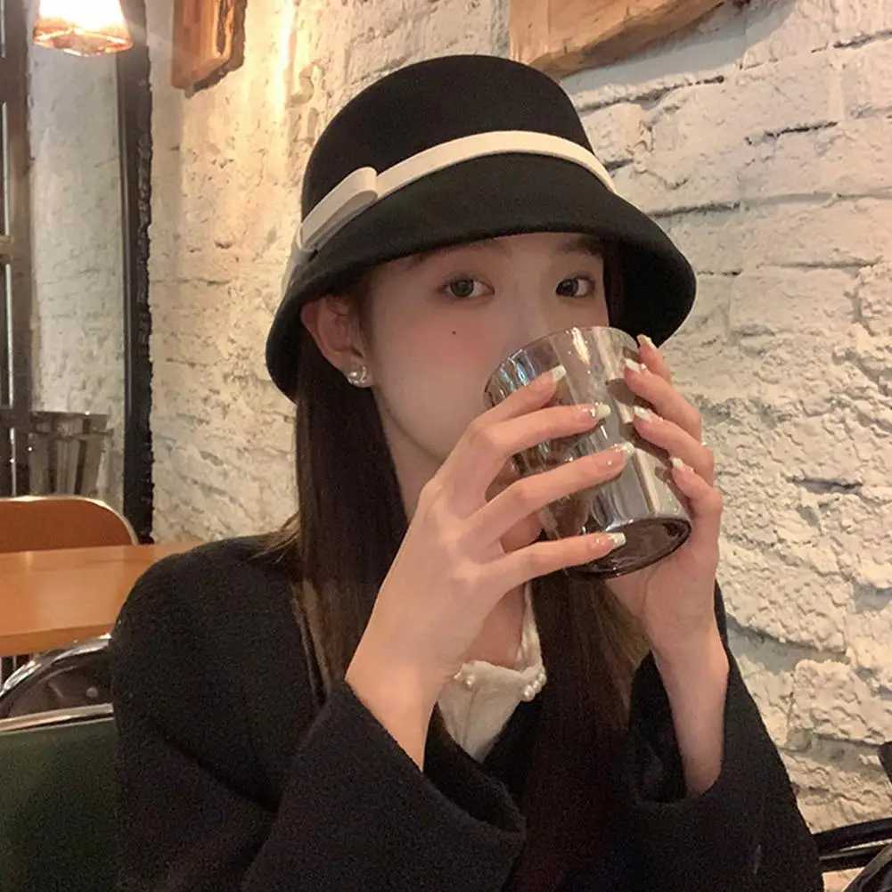 New Winter Autumn Womens Bucket French Retro Top Hat British Style Protective Artificial Fur Elegant Hot Fishermans Hat W250217