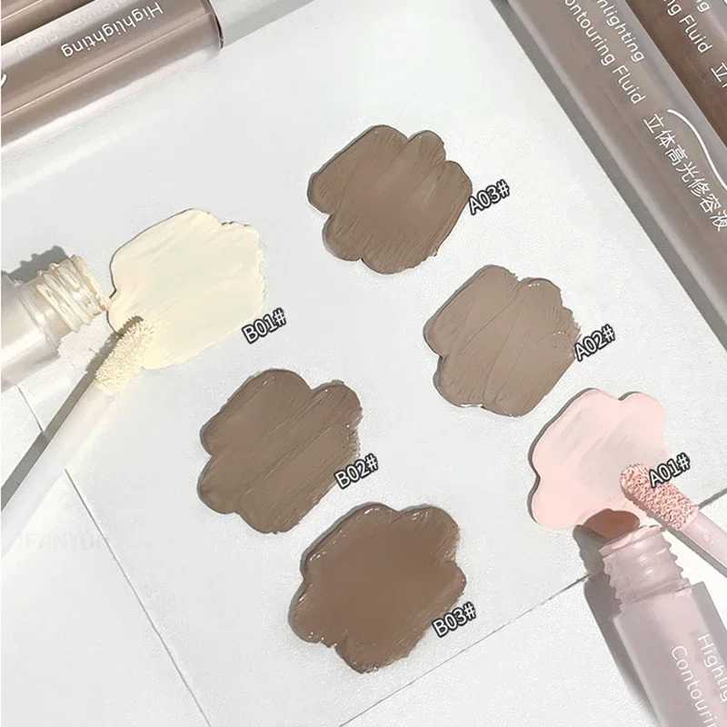 1/3pcs Set Facial Liquid Contour Stick 3D Cement Grey Nose Shadow Cream High Gloss Brighten Highlighter Bronzer Concealer MakeupW250217