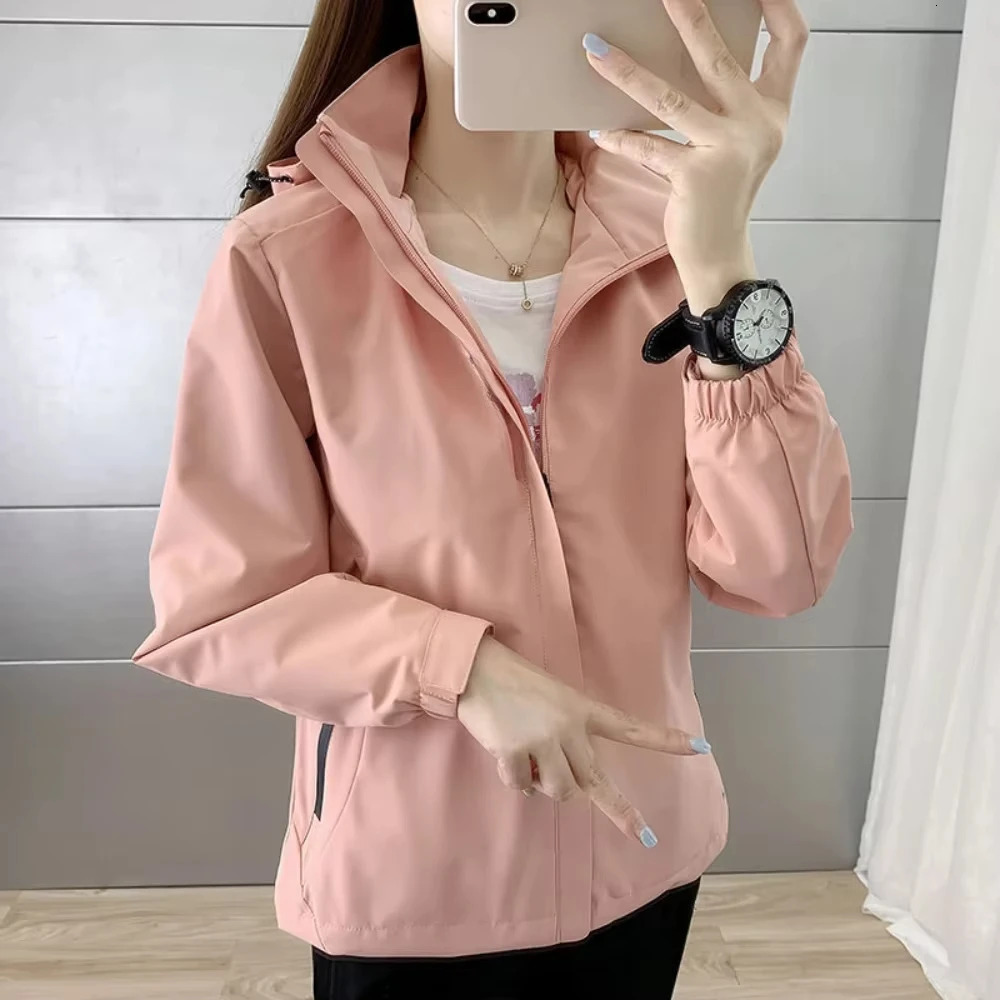 Windproof and Rainproof Thin Charge Coat Men Women Spring Autumn Basic Jacket Waterproof Outerwear Outfits Fashion Clothing 250213