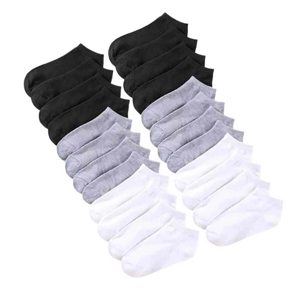 20 pairs/Mens Socks Spring/Summer Thin Breathable Soft Polyester Cotton Socks Black Casual Business Ankle Socks Boat Socks Yes W250217
