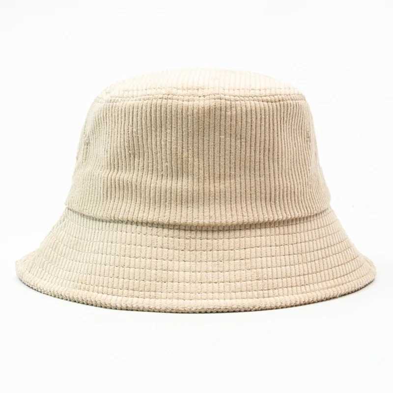 2022 Womens Coral Reef Bucket Hat Mens Casual Winter Warm Solid Bob Panama Hat Wide Brown Sun Fishermans Hat W250217