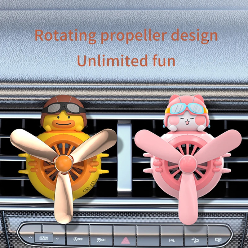1PC Car Magnetic Cute Cartoon Figure Air Outlet Clip Aroma - Complimentary Two Unscented PE Tablets and Two 5ml Bottles 250214