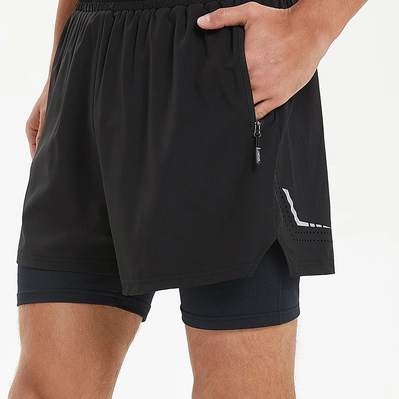 Mens Running Shorts Quickdrying Fitness Black Men Sport Workout Training Bodybuilding Short Pants Y32 250217
