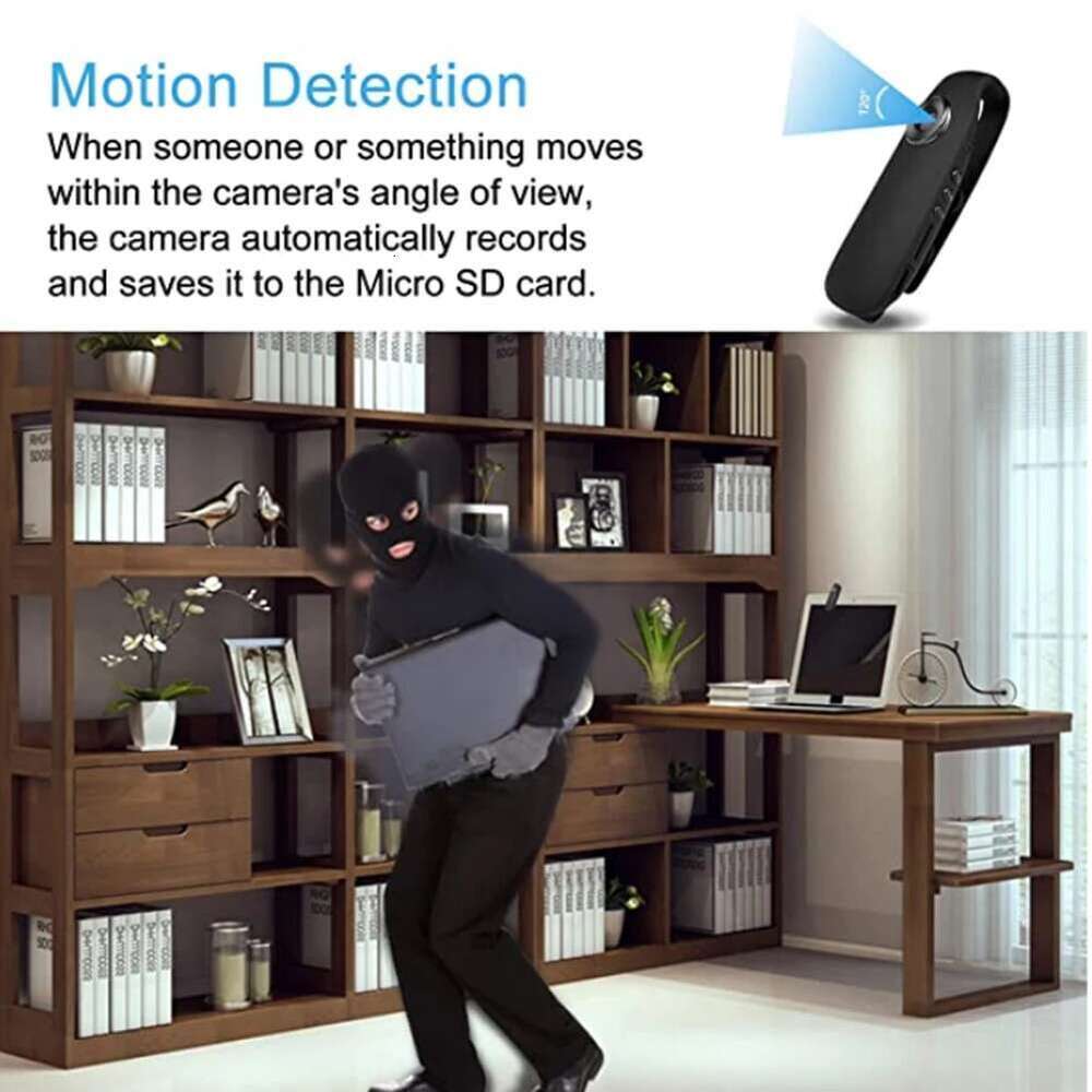 Motion Detection Back Clip Camera Pocket Video Recorder for Outdoor Sport Interview Class Meeting HD Micro Cam