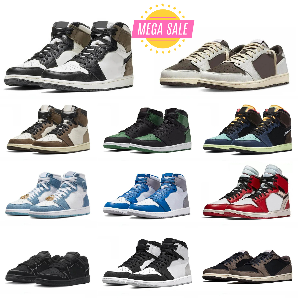 Trainers 1 Sports Basketball Shoes Men Women High Low Reverse True Turbo Blue Pine Lucky Green Tennis DARK Mocha Chicago OG Bio Hack Denim Pine Green Outdoor Sneakers
