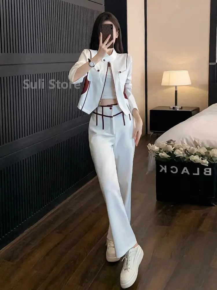 High-quality Age-reducing Early Autumn Outfit Xiaoxiangfeng Casual Fashion Sweatshirt Two-piece Suit for Women vestido 250210
