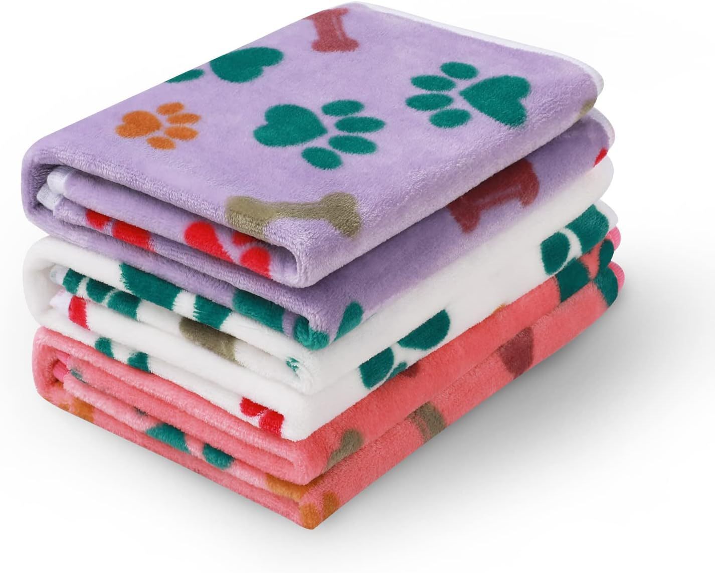 Pet Blanket Flannel Coral Fleece Dog Cat Paw Pad Kennel Cushion Print bone Plush Mats