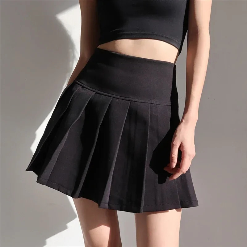 American School Y2k Style Summer Short Pleated Skirt For Women High Waist Sexy sweet Mini Skirts Female 250214