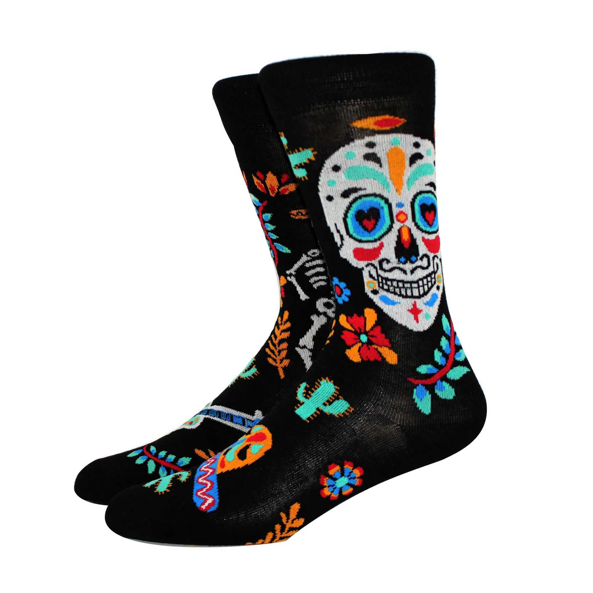 New Hot Selling Halloween Womens Harajuku Socks Fun Skeleton Alien Mens Socks Pumpkin Socks Monster Socks Bat Crew Socks Anime Socks W250217