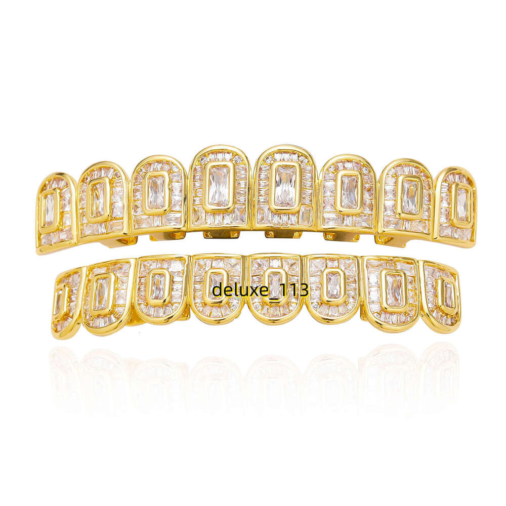 Hip hop eight teeth, T-shaped Moissanite decoration, personalized quirky braces, men's and women's braces accessories